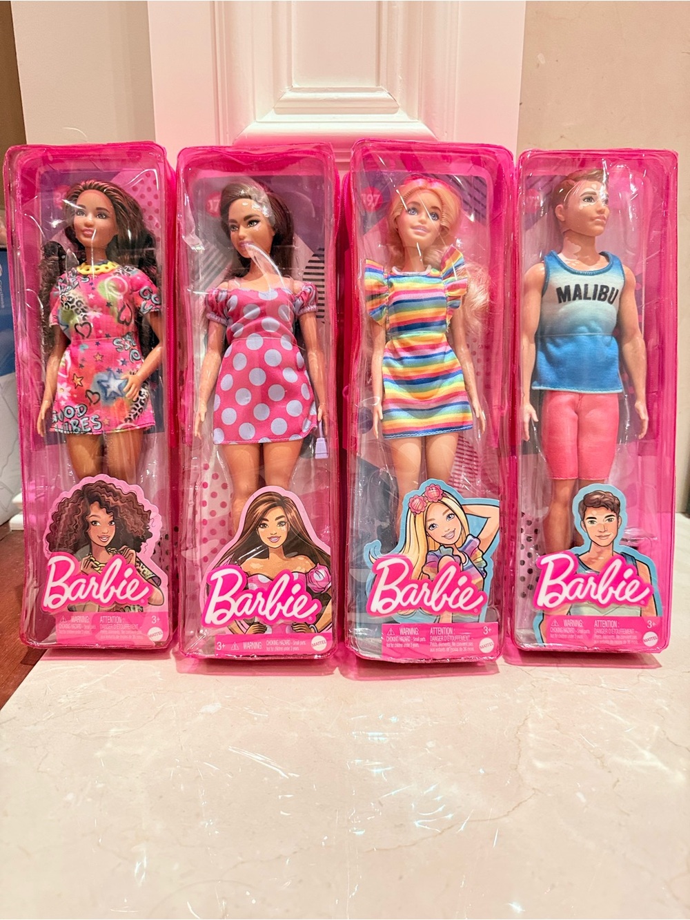 Barbie Fashionistas Lot of 4 201 171 197 and Ken 192 NIB